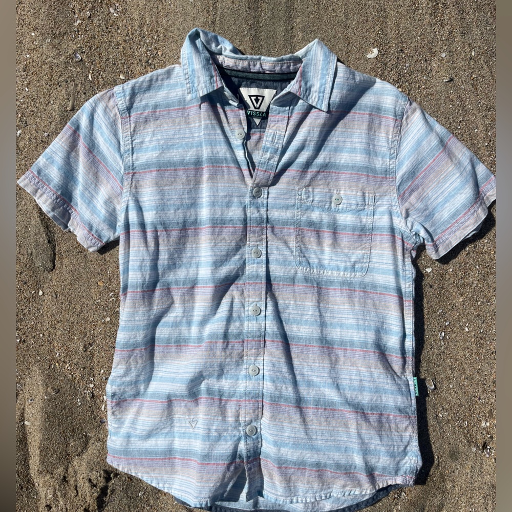 Vizsla boys L short sleeve button down